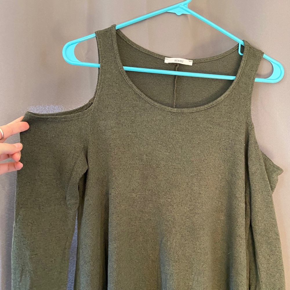 acemi cold shoulder sweater